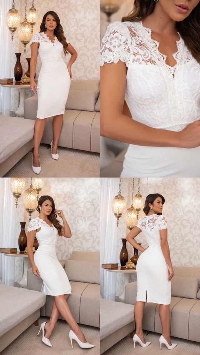 vestido branco midi