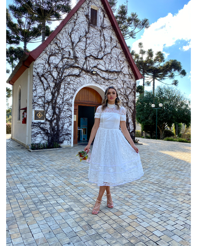 vestido branco midi