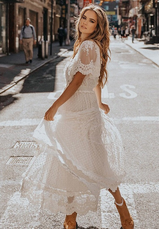 vestido branco midi