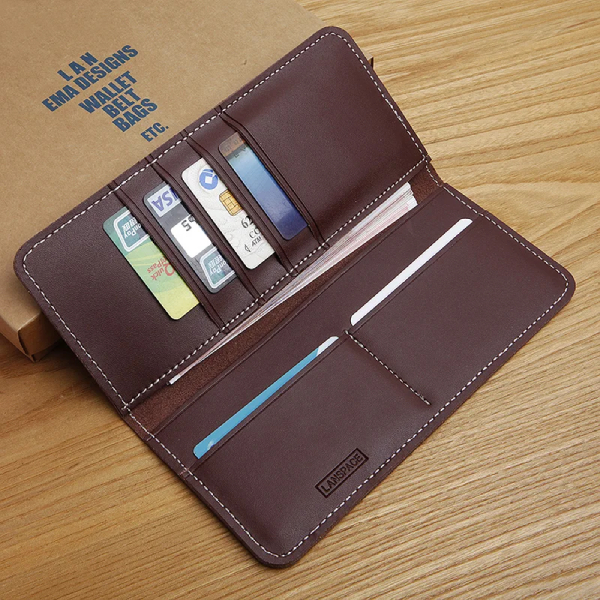 long leather wallet mens