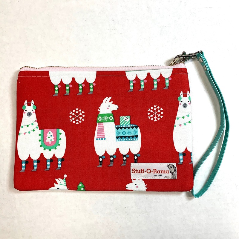 Holiday wristlet wallet