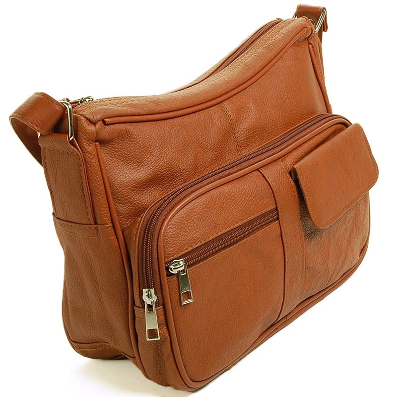 Leather shoulder bag