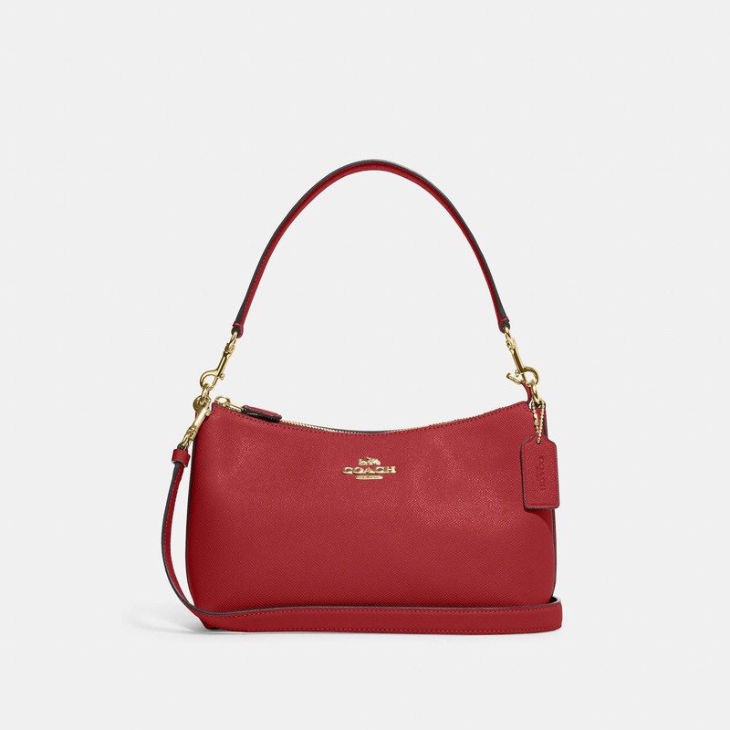 Red shoulder bag