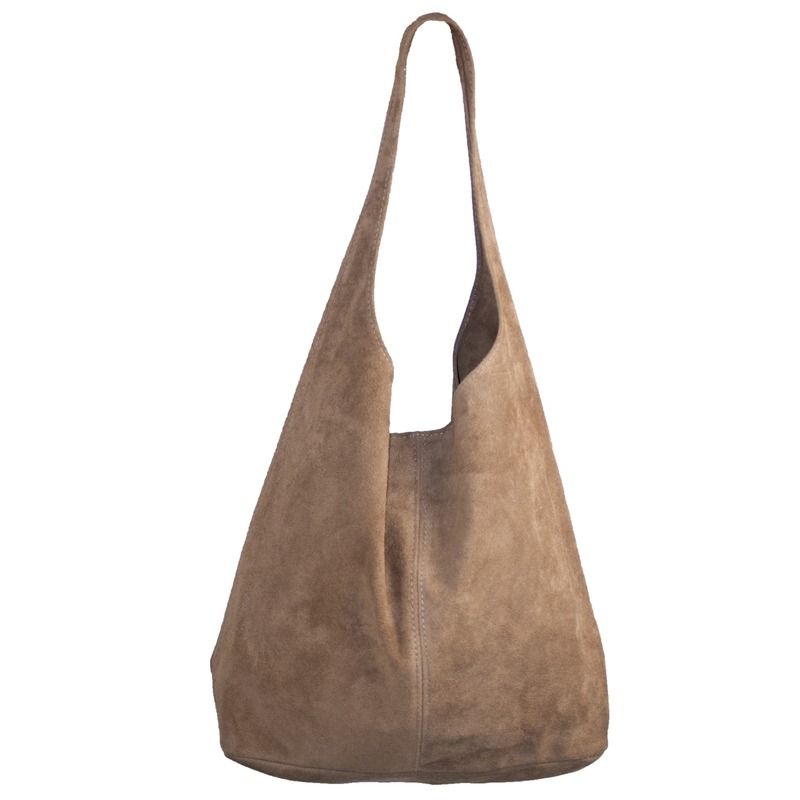 Suede shoulder bag