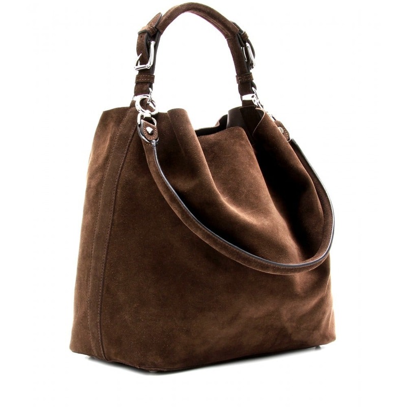 Suede shoulder bag