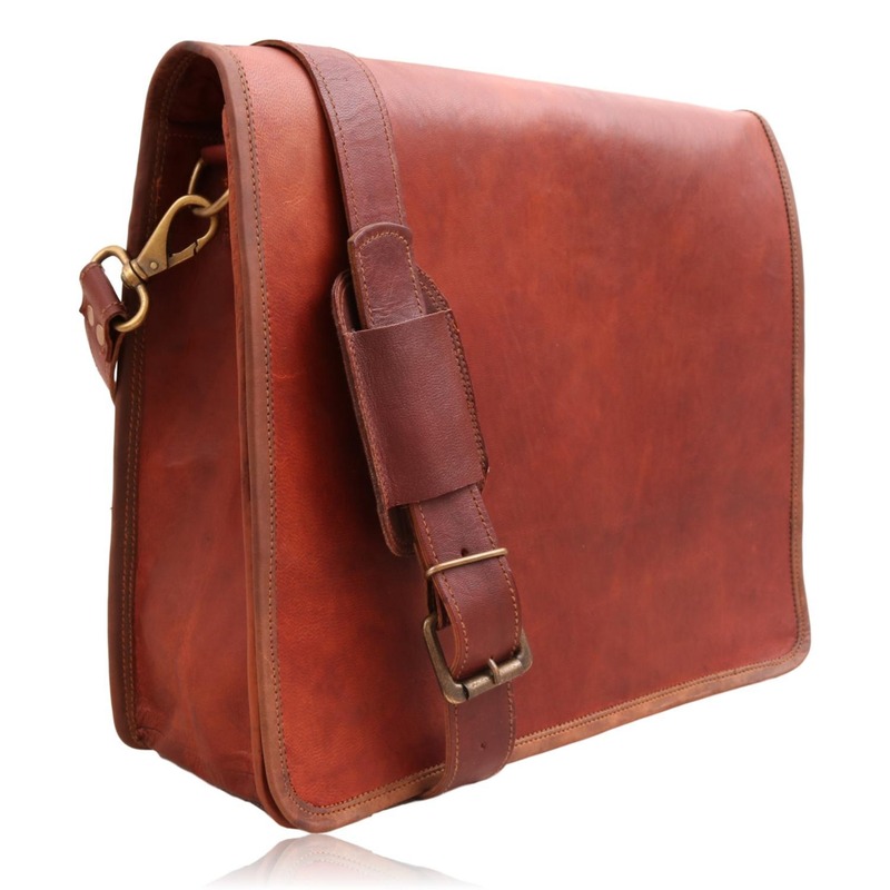 Leather shoulder bag