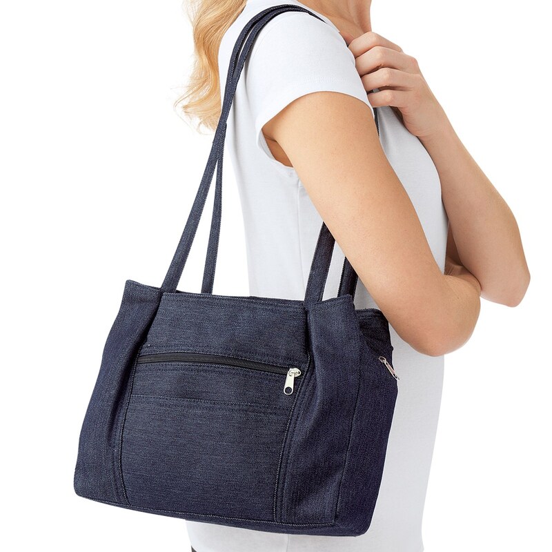 Denim shoulder bag