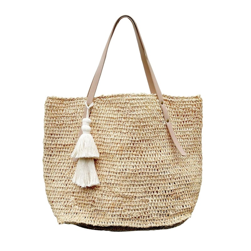 Raffia shoulder bag