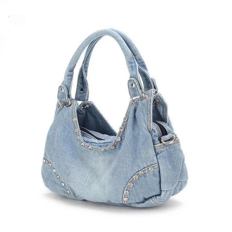 Denim shoulder bag