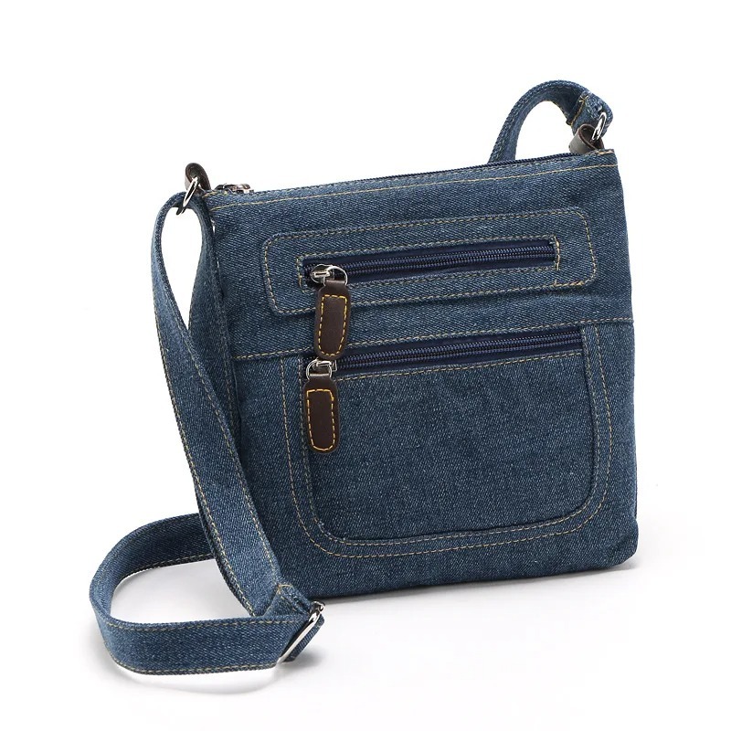 Denim shoulder bag