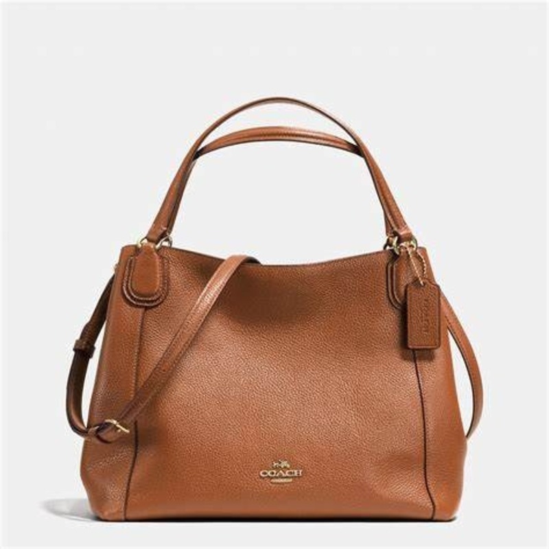 Brown leather shoulder bag