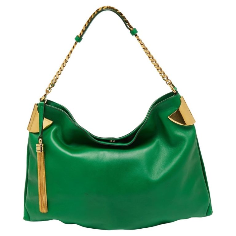 Green shoulder bag