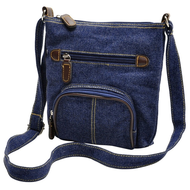 Denim shoulder bag